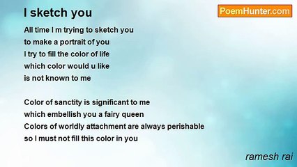 ramesh rai - I sketch you