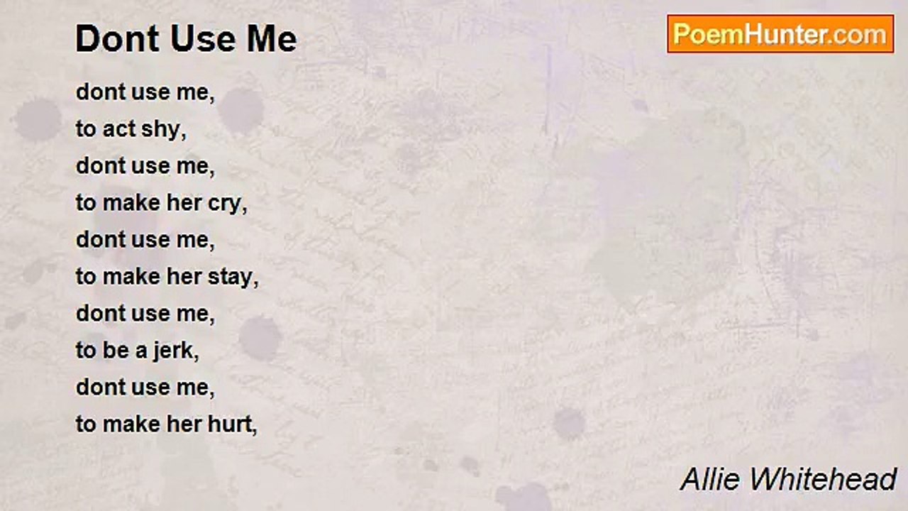 Allie Whitehead - Dont Use Me