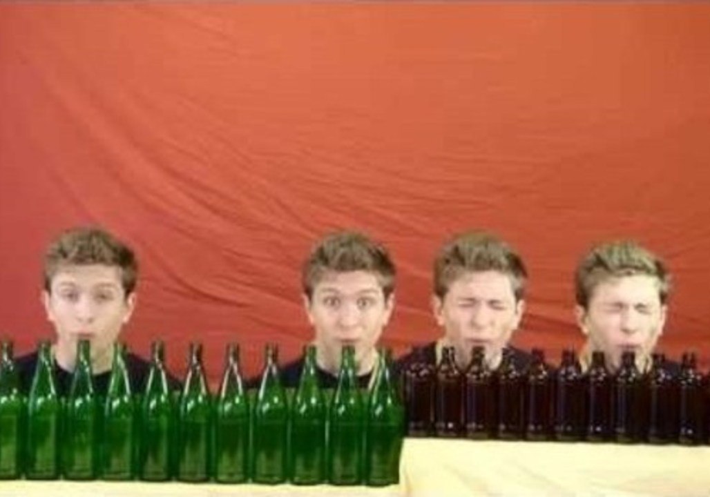 Bach's Art of Fugue Played With Beer Bottles