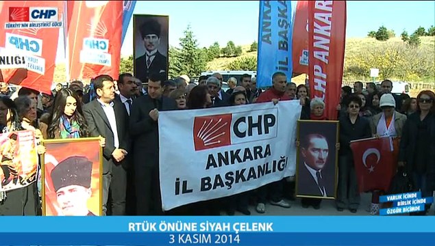 RTÜK ÖNÜNE SİYAH ÇELENK 03 /11/2014