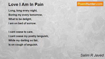 Salim R Javed - Love I Am In Pain