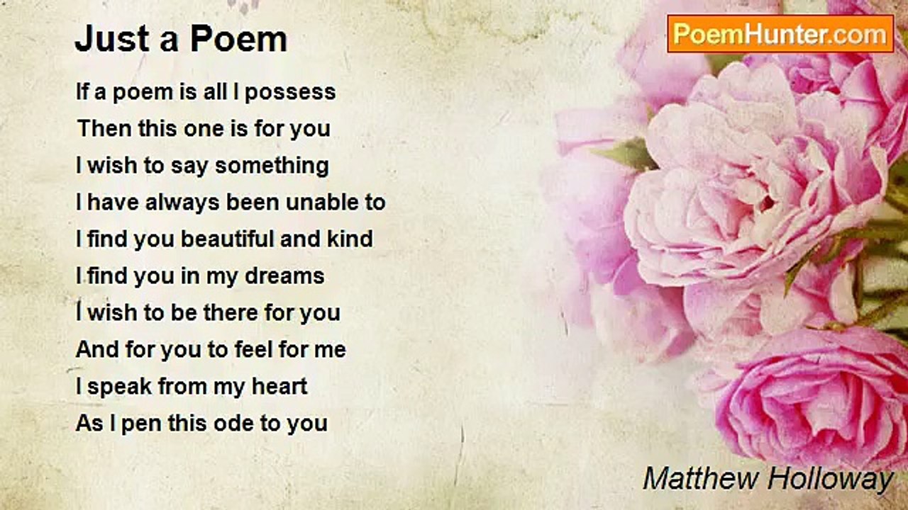 Matthew Holloway - Just a Poem