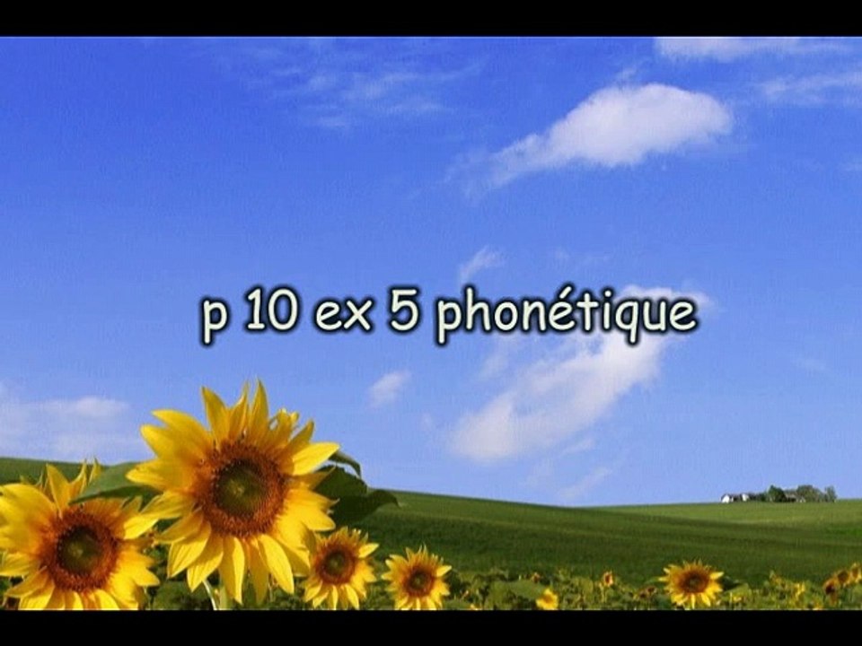 p 10 ex 5 phonйtique