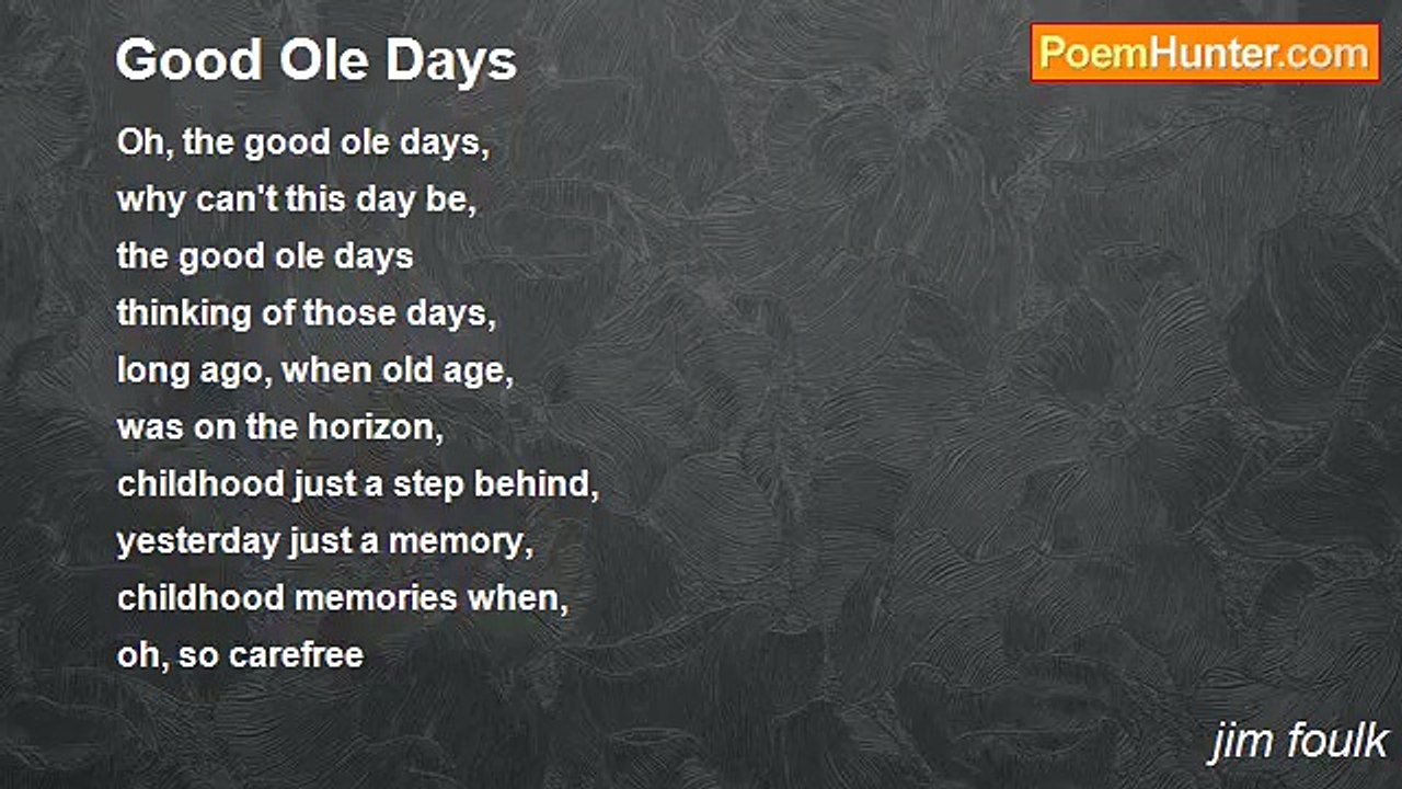 jim foulk - Good Ole Days