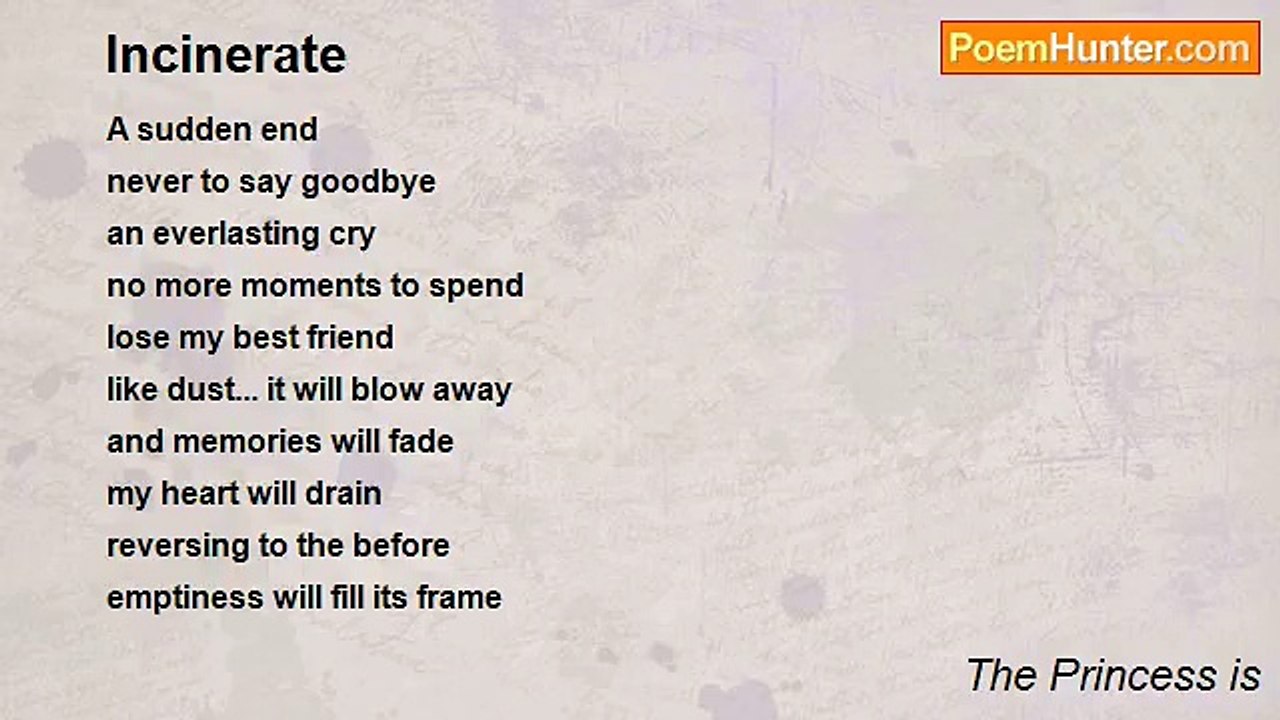 The Princess is - Incinerate