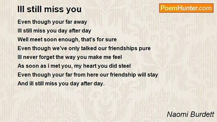 Naomi Burdett - Ill still miss you