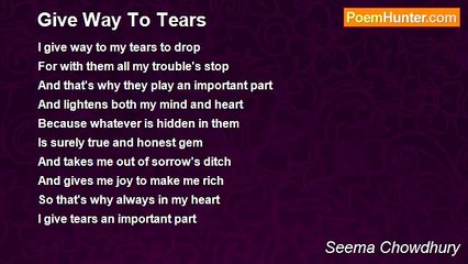 Seema Chowdhury - Give Way To Tears