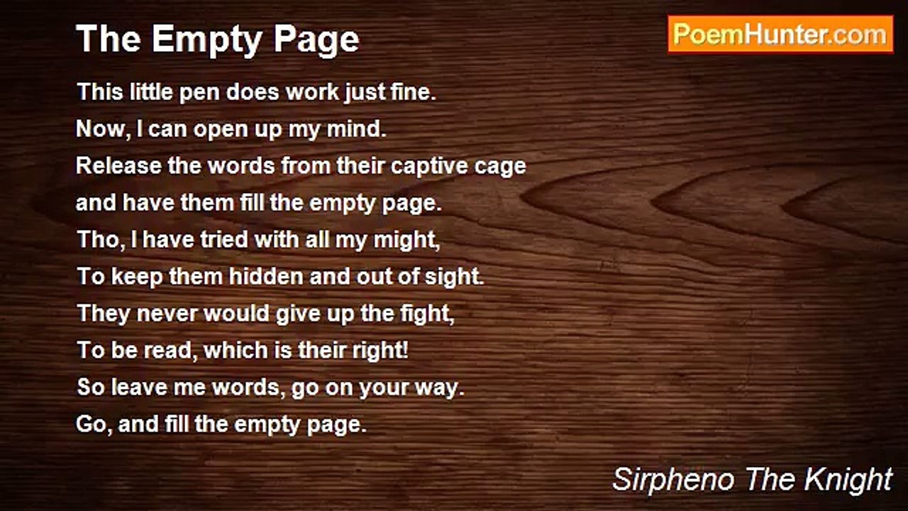 Sirpheno The Knight - The Empty Page