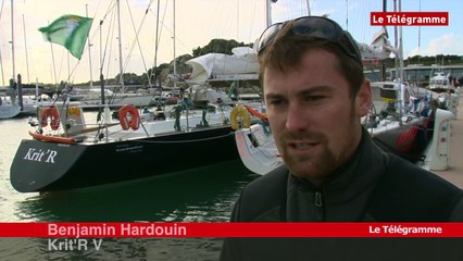Route du Rhum. Roscoff : les bateaux à quai
