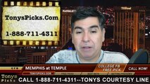 Temple Owls vs. Memphis Tigers Free Pick Prediction NCAA College Football Odds Preview 11-7-2014