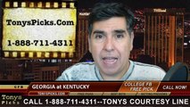 Kentucky Wildcats vs. Georgia Bulldogs Free Pick Prediction NCAA College Football Odds Preview 11-8-2014