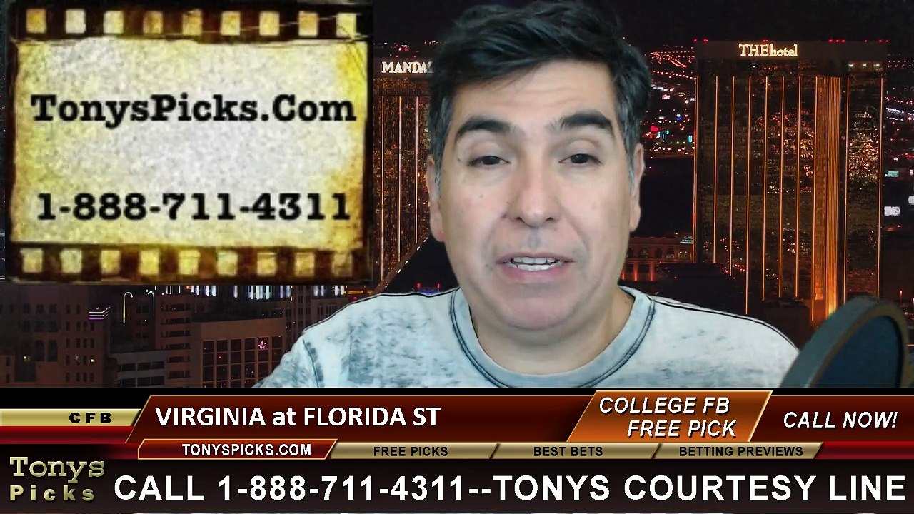 Florida St Seminoles vs. Virginia Cavaliers Free Pick Prediction NCAA College Football Odds Preview 11-8-2014