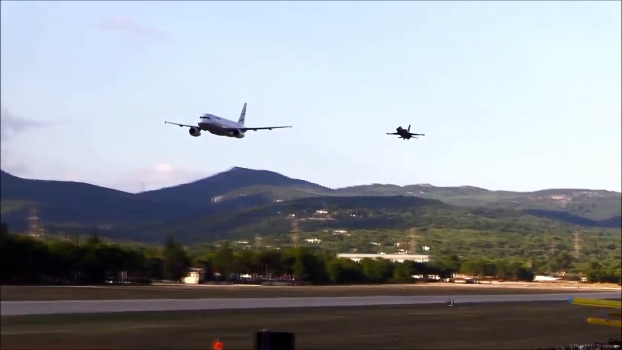 F-16 ZEUS  &  Aegean A-320  -   Athens  2014
