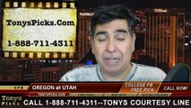 Utah Utes vs. Oregon Ducks Free Pick Prediction NCAA College Football Odds Preview 11-8-2014