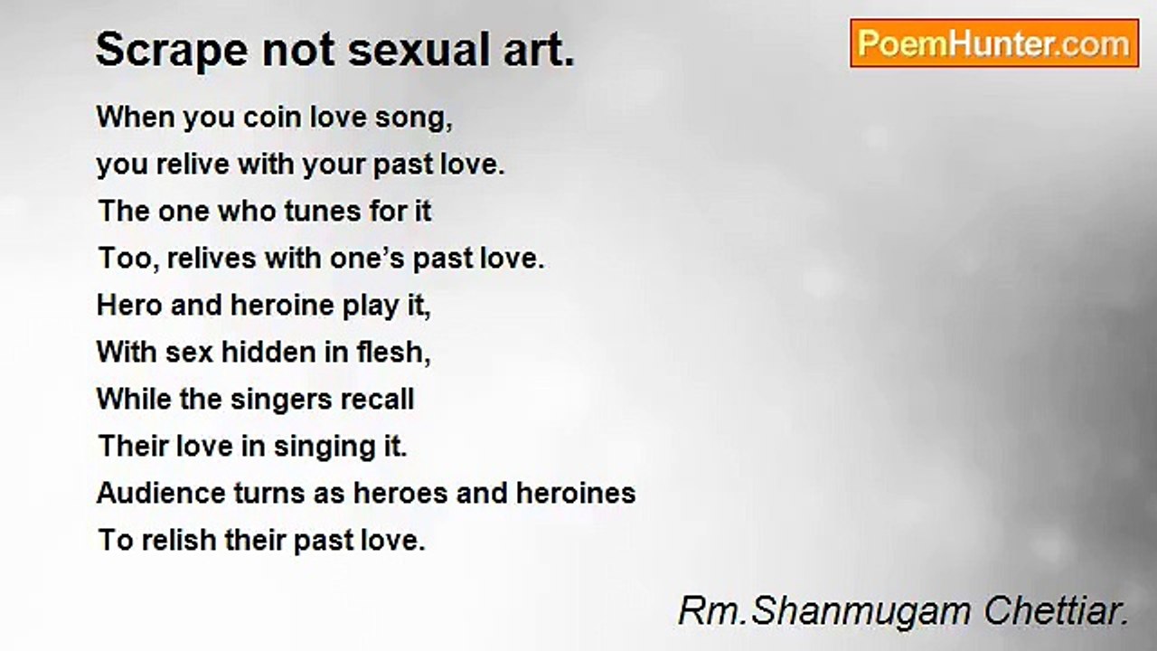 Rm.Shanmugam Chettiar. - Scrape not sexual art.