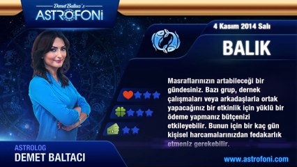 BALIK Burcu, GÜNLÜK Astroloji Yorumu, 4 Kasım 2014