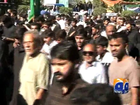 Karachi 9th Muharram Juloos Update-Geo Reports-03 Nov 2014