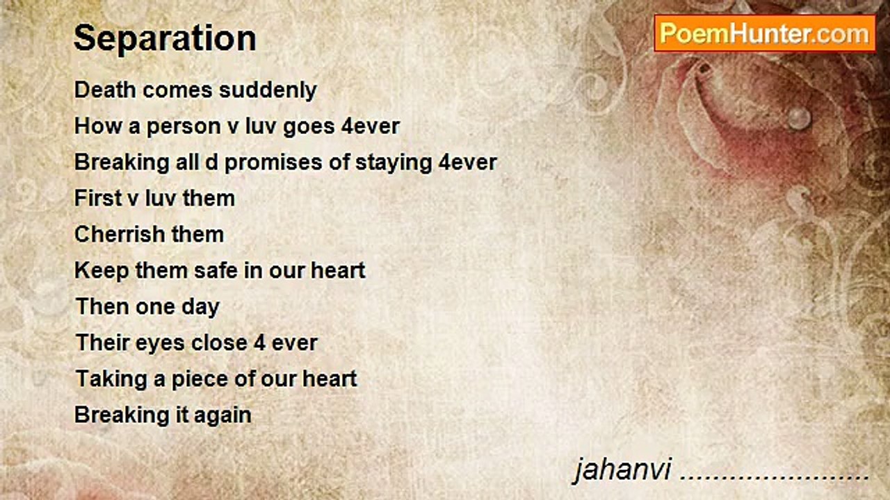 jahanvi ....................... - Separation