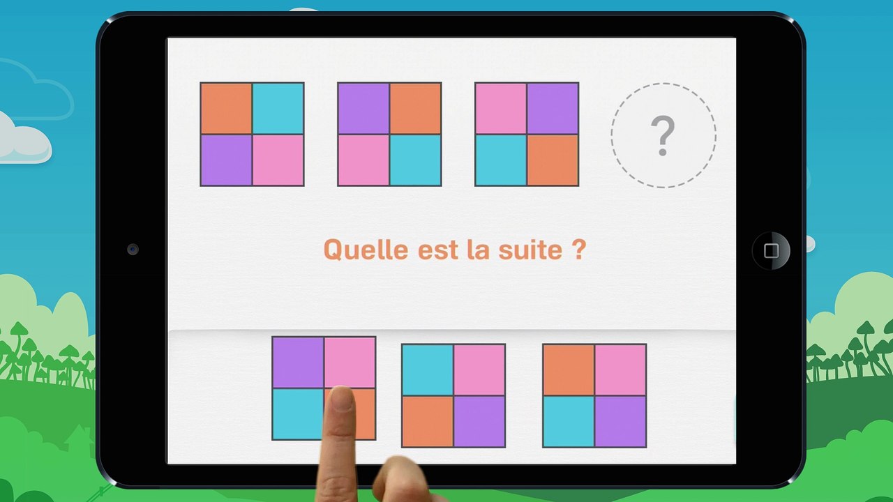 Les suites logiques : formes et couleurs - vidéo 4
