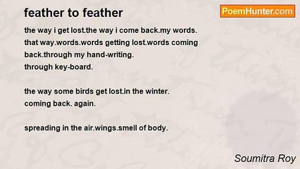 Soumitra Roy - feather to feather