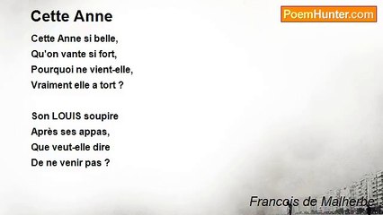 Francois de Malherbe - Cette Anne