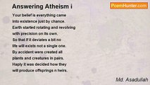 Md. Asadullah - Answering Atheism i