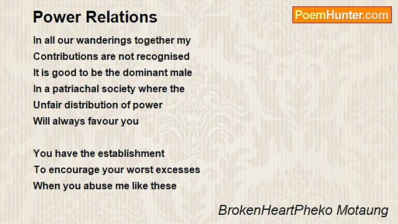 BrokenHeartPheko Motaung - Power Relations