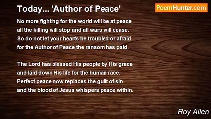 Roy Allen - Today... 'Author of Peace'