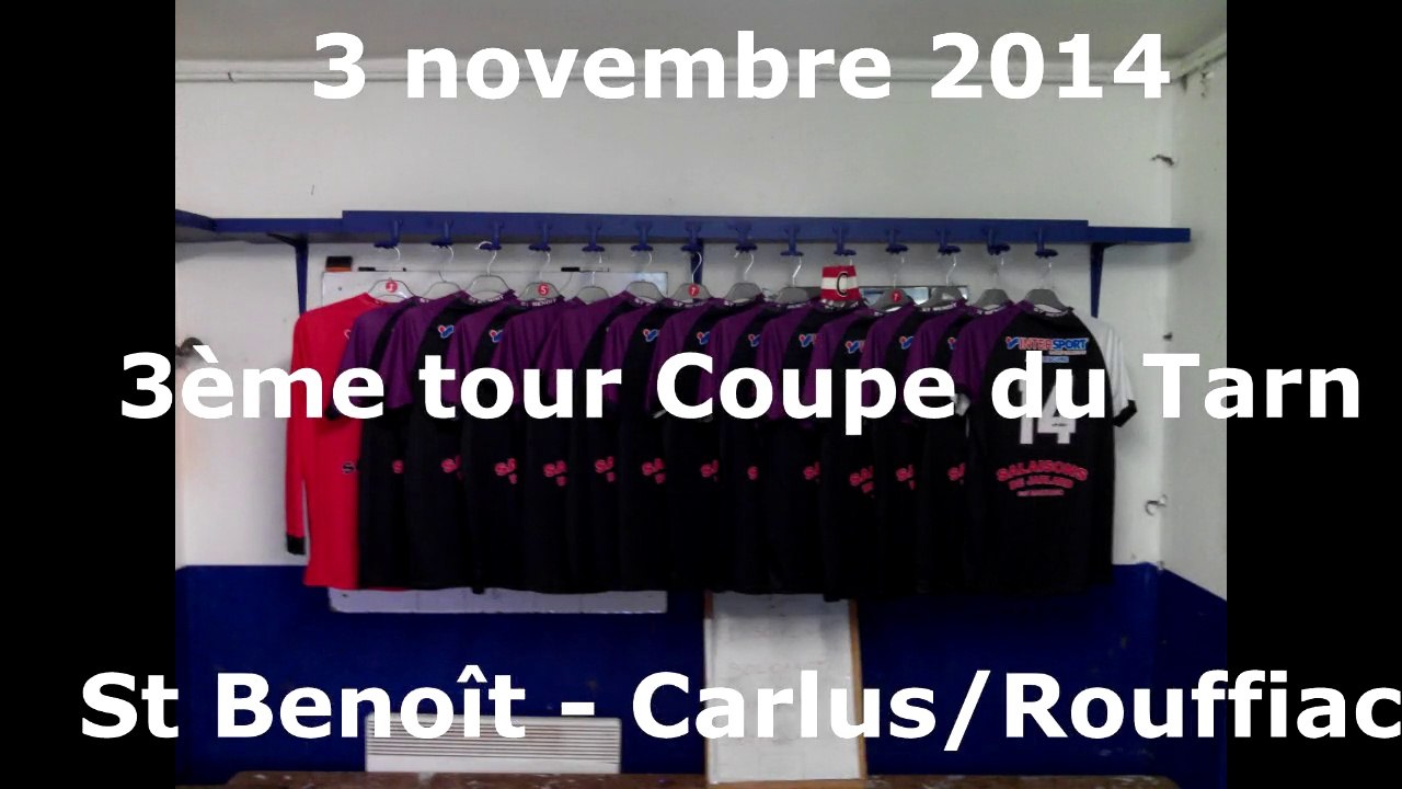 Résumé match St Benoît - Carlus/Rouffiac du 02/11/2014