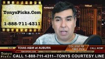 Auburn Tigers vs. Texas A&M Aggies Free Pick Prediction NCAA College Football Odds Preview 11-8-2014