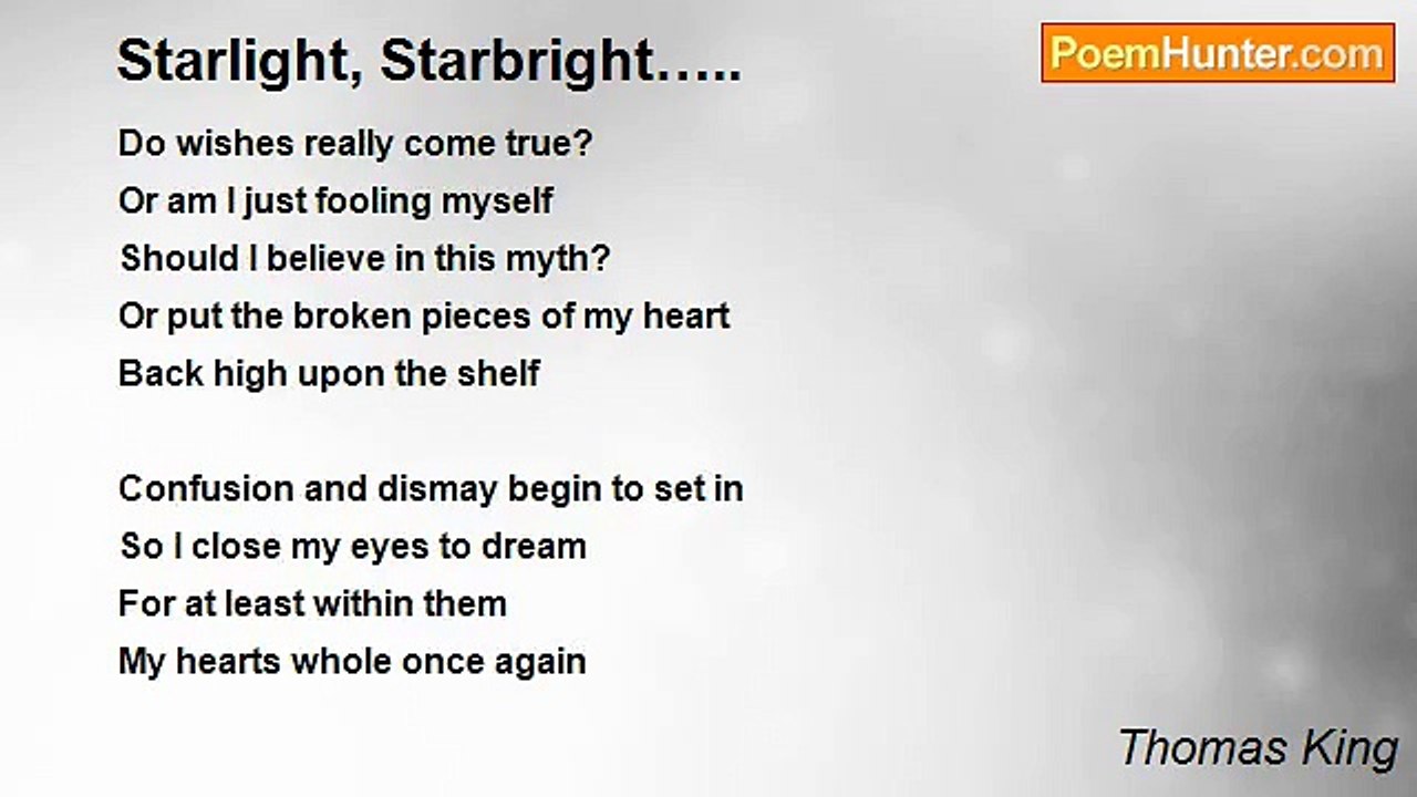 Thomas King - Starlight, Starbright…..
