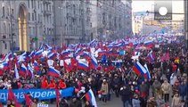 La Russia celebra la Giornata dell'Unità Nazionale divisa sull'Ucraina