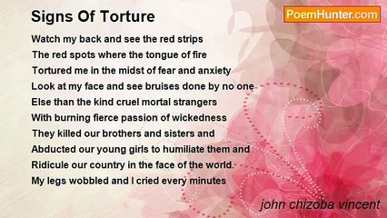 john chizoba vincent - Signs Of Torture