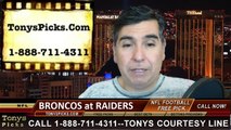 Oakland Raiders vs. Denver Broncos Free Pick Prediction NFL Pro Football Odds Preview 11-9-2014