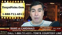 Arizona Cardinals vs. St Louis Rams Free Pick Prediction NFL Pro Football Odds Preview 11-9-2014