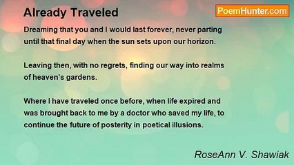 RoseAnn V. Shawiak - Already Traveled