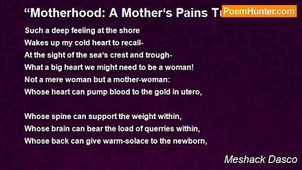 Meshack Dasco - “Motherhood: A Mother‘s Pains Turn Pride“