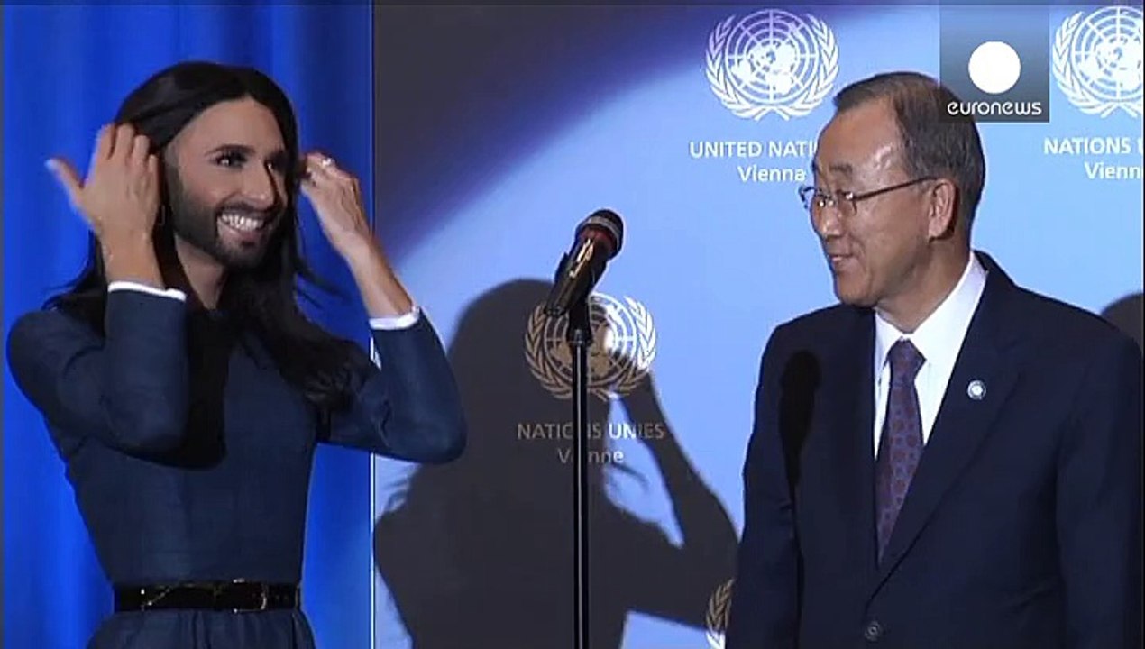Ban Ki Moon lobt Conchita Wurst für Kampf gegen Intoleranz