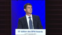 Manuel Valls aux BFM Awards: 