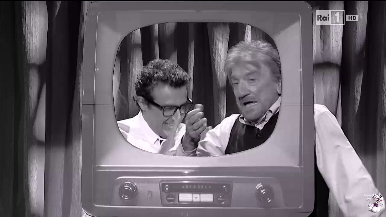 Affari Tuoi, il finale della puntata del 3 novembre 2014. Flavio Insinna e Gigi Proietti signorini buonasera