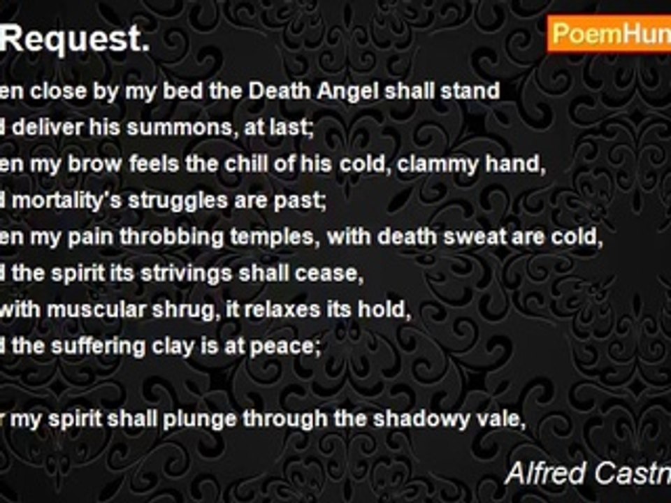Alfred Castner King - A Request.
