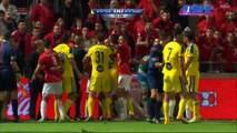Tel Aviv derby suspended after Hapoel fan attacks Maccabi’s Eran Zahavi