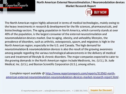 Industry Overview of North American External Neurostimulation / Neuromodulation Devices