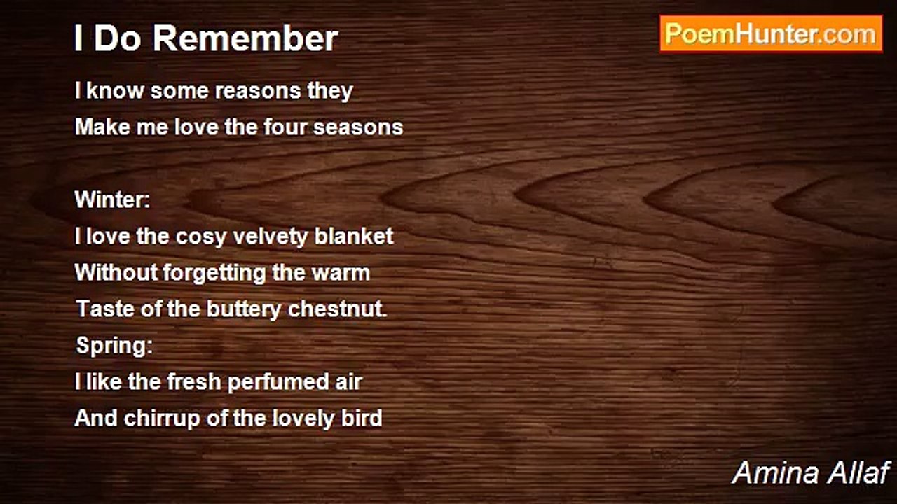Amina Allaf - I Do Remember