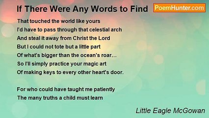 Little Eagle McGowan - If There Were Any Words to Find