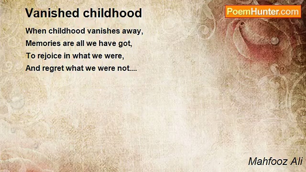 Mahfooz Ali - Vanished childhood