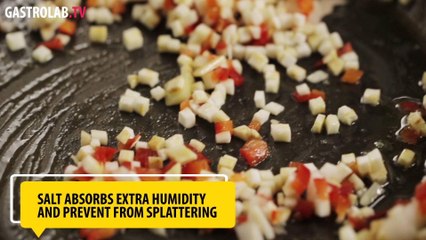 eng how to saute vegetables to prevent oil from splattering