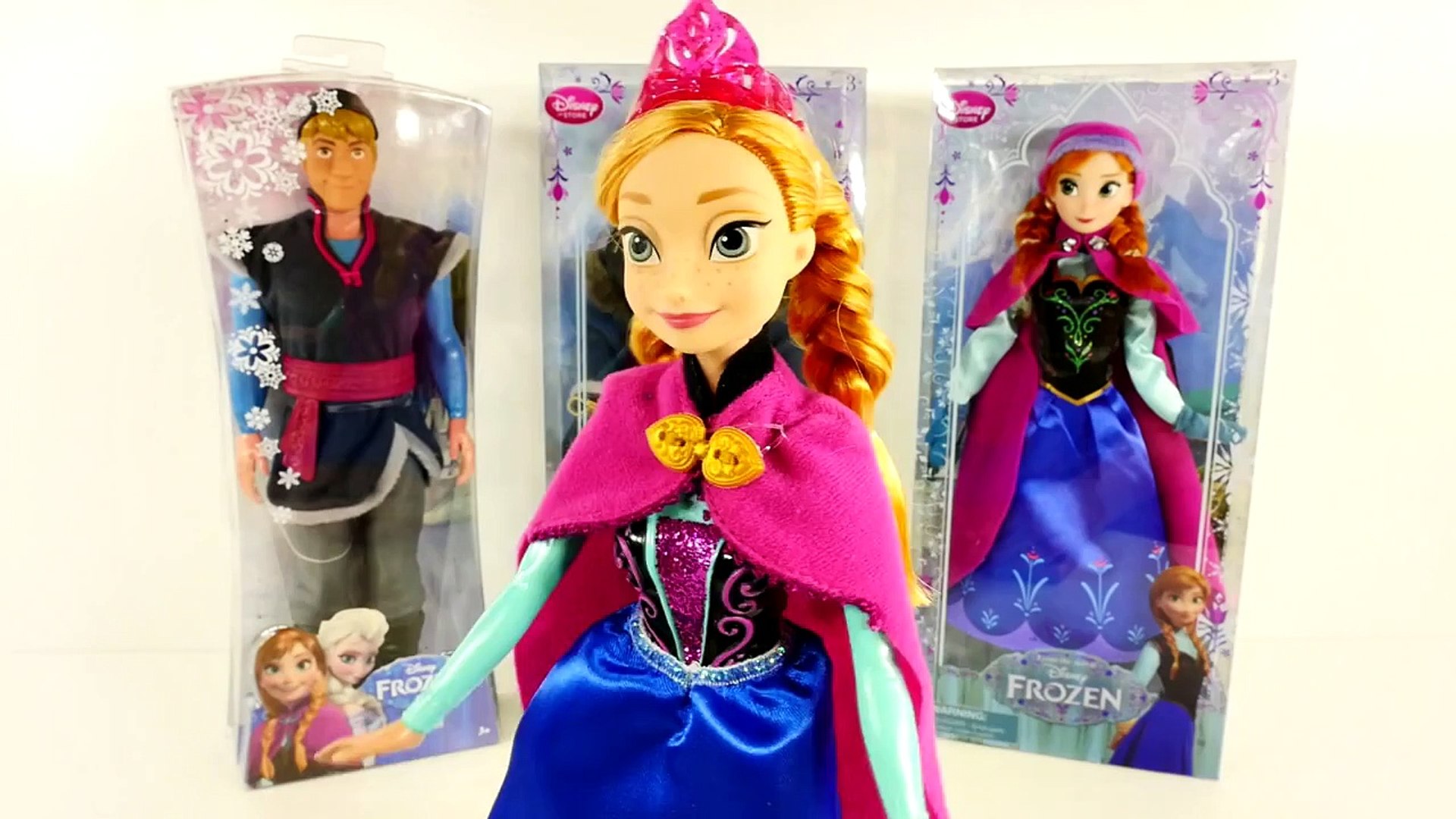 DISNEY FROZEN Barbie Doll Comparison Mattel vs Disney Store Princess Anna  and Kristoff - video Dailymotion
