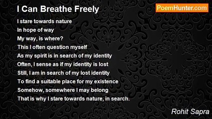 Rohit Sapra - I Can Breathe Freely