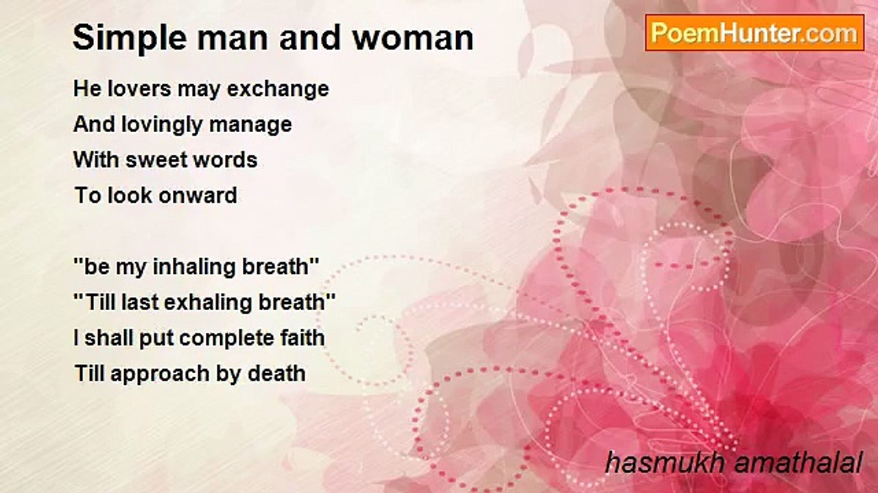 hasmukh amathalal - Simple man and woman